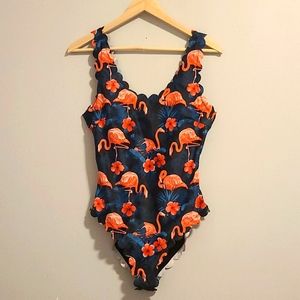 BeachSissy Flamingo One-Piece Bathing Suit